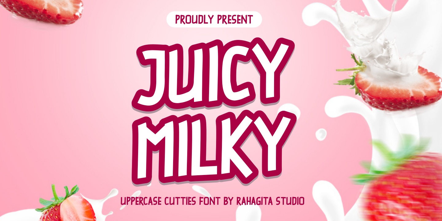 Ejemplo de fuente Juicy Milky #1